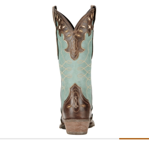 NWT Ariat ZEALOUS Teal and Brown Leather Boots - Picture 6 of 9